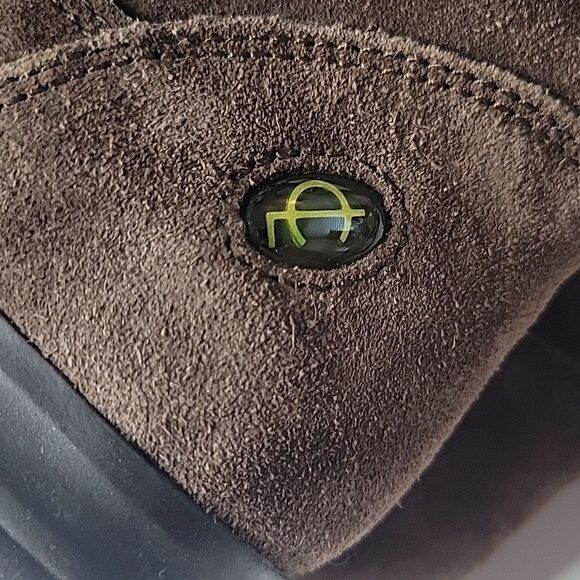 COACH 7.5 SUEDE LEATHER + WOOL BROWN BLACK TAN TATUM BOOTS 7 1/2 - Picture 10 of 14